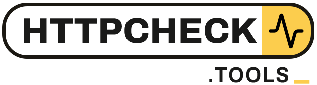 Search bar shaped HTTPCHECK.TOOLS logo with an activity icon